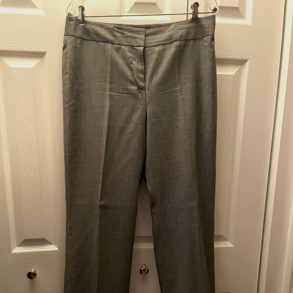 Ann Taylor Loft Women’s Grey Herringbone Fully Lined Pants Size 10